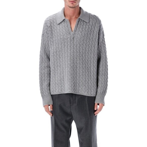 Ami Paris Cable Knit Polo Sweater - NWT